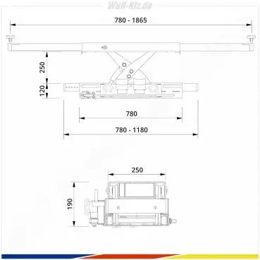 AC Hydraulic Scherenheber / Achsheber SD20L-W für Elektroautos
